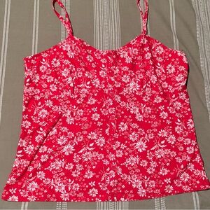 No boundaries red and white tank top size XXL